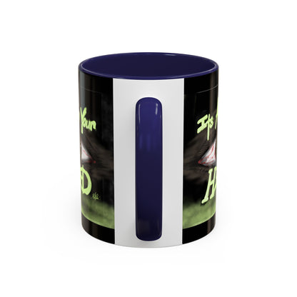 Edgy Accent Coffee Mug - Unique Gift for Artists, Home Decor, Halloween, Motivational Drinkware, Gothic Style, Mindful Daily Use