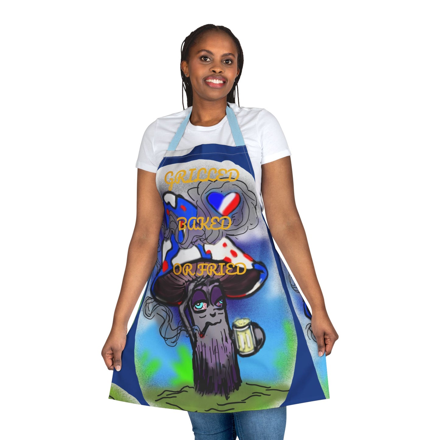 Mushroom Dude Cooking Apron for Food Lovers, Fun BBQ Gear, Unique Kitchen Gift, Quirky Chef Accessory, Perfect for Parties