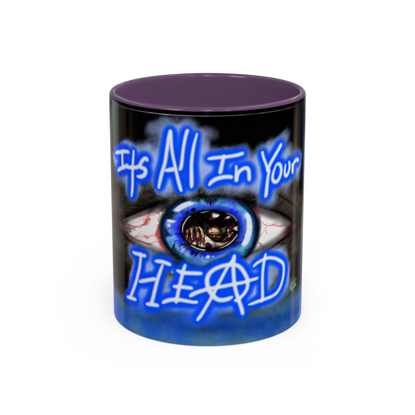 All In Your Head Accent Coffee Mug - Unique Gift for Coffee Lovers