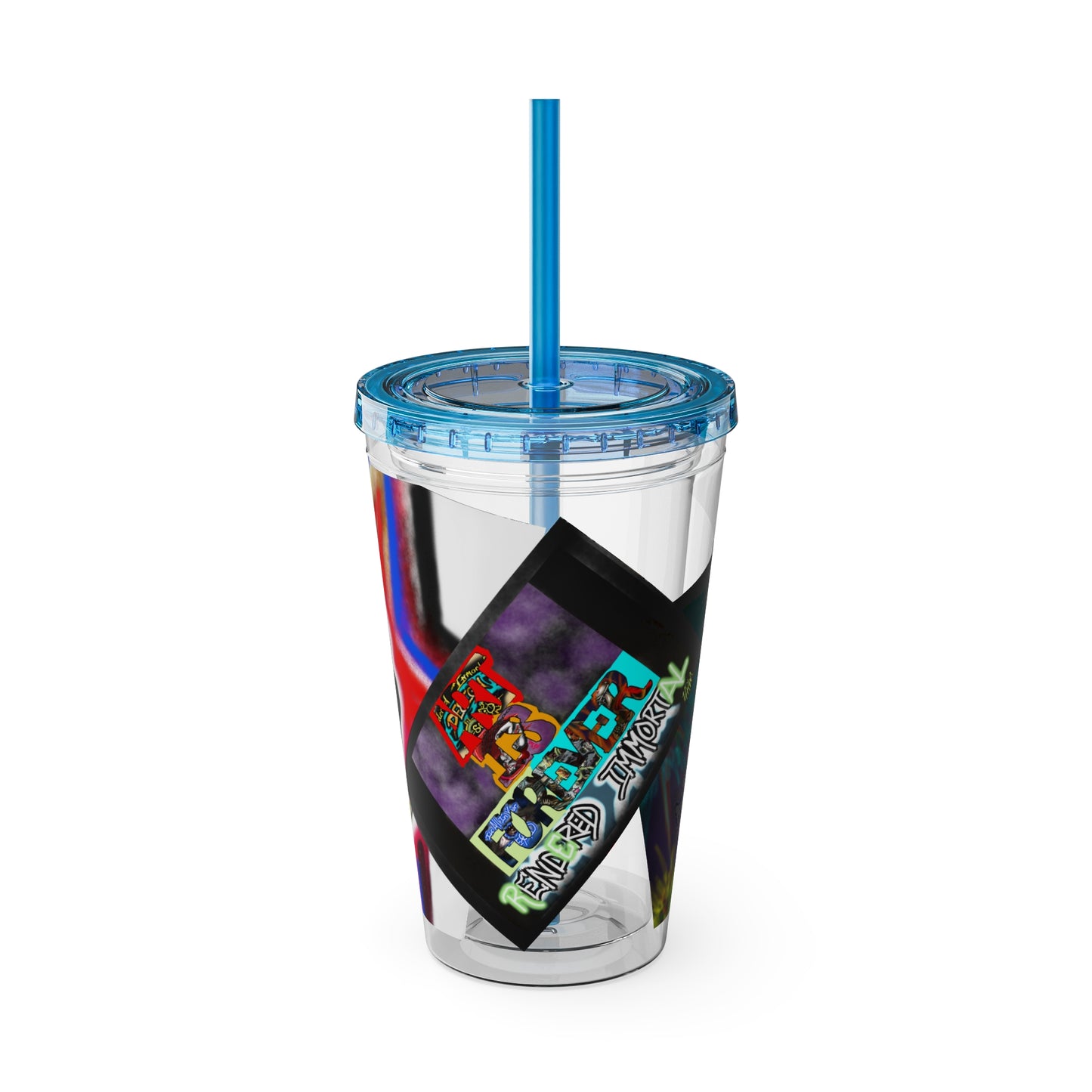 Sunsplash Tumbler with Straw, 16oz