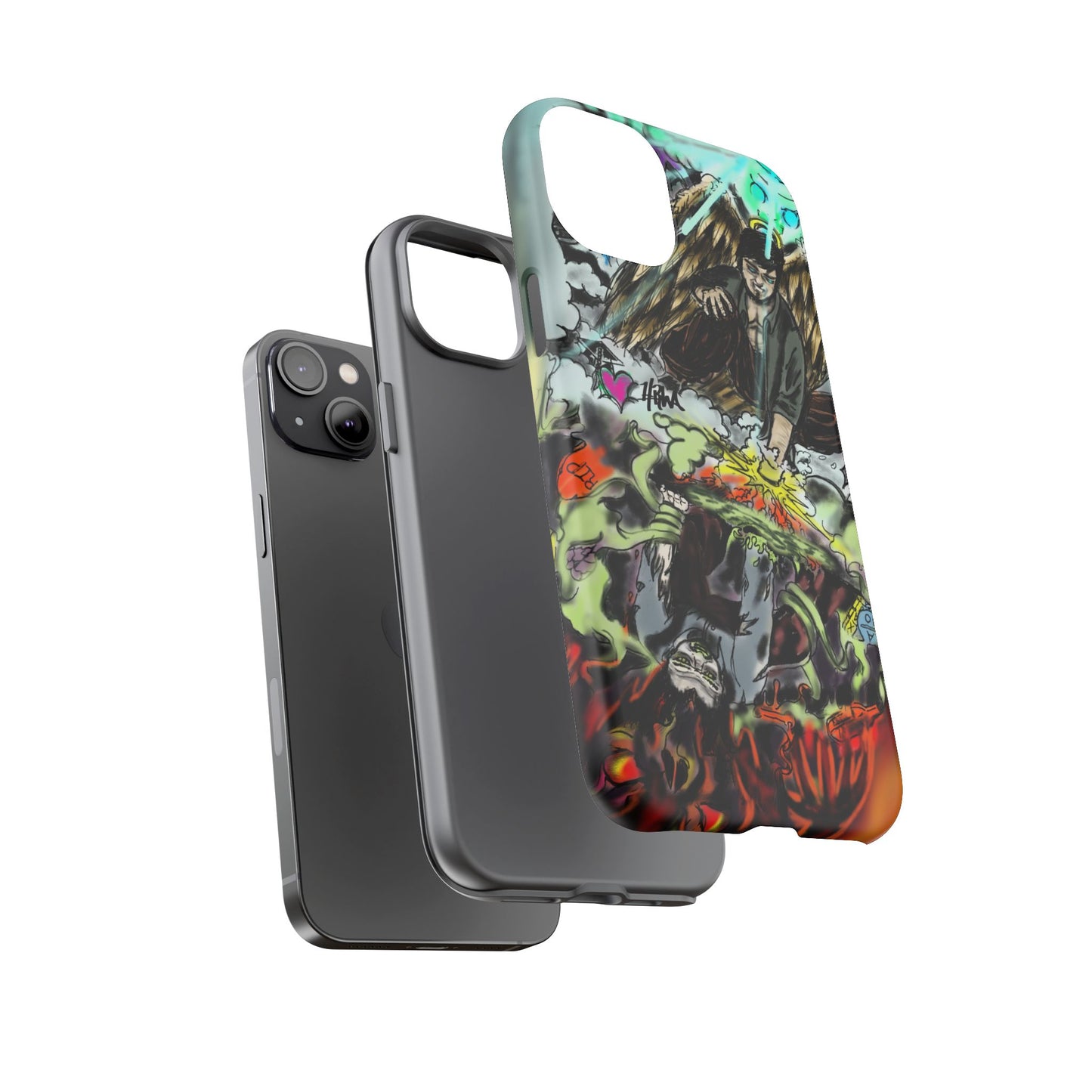Tough Cases Phone Case, Edgy Art Phone Cover, Unique Gift for Him, Phone Accessories, Halloween Decor