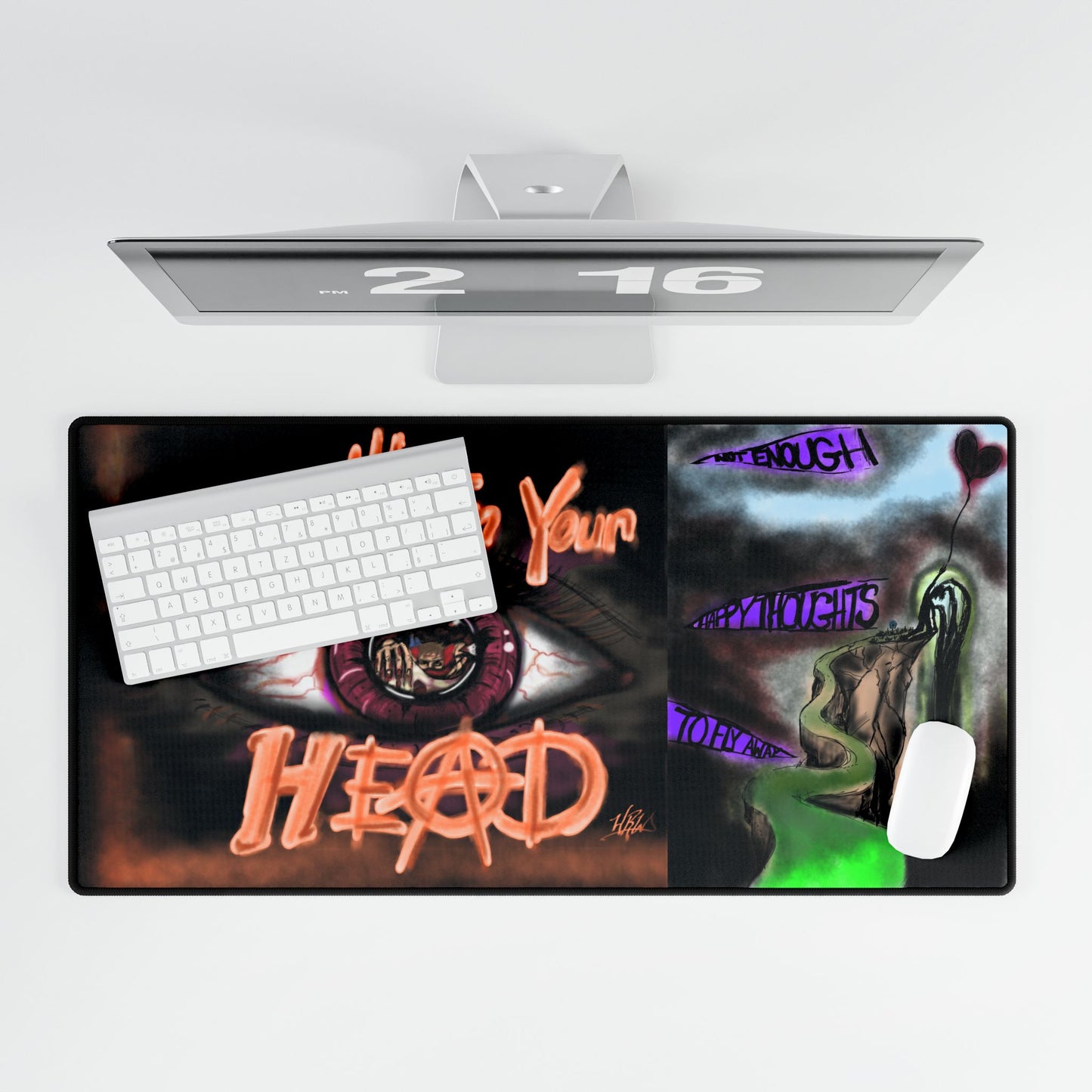 Gothic Desk Mats for Unique Workspaces, Its All In Your HEAD, Office Decor, Gamer Mousepad, Creative Gifts, Home Office Essentials
