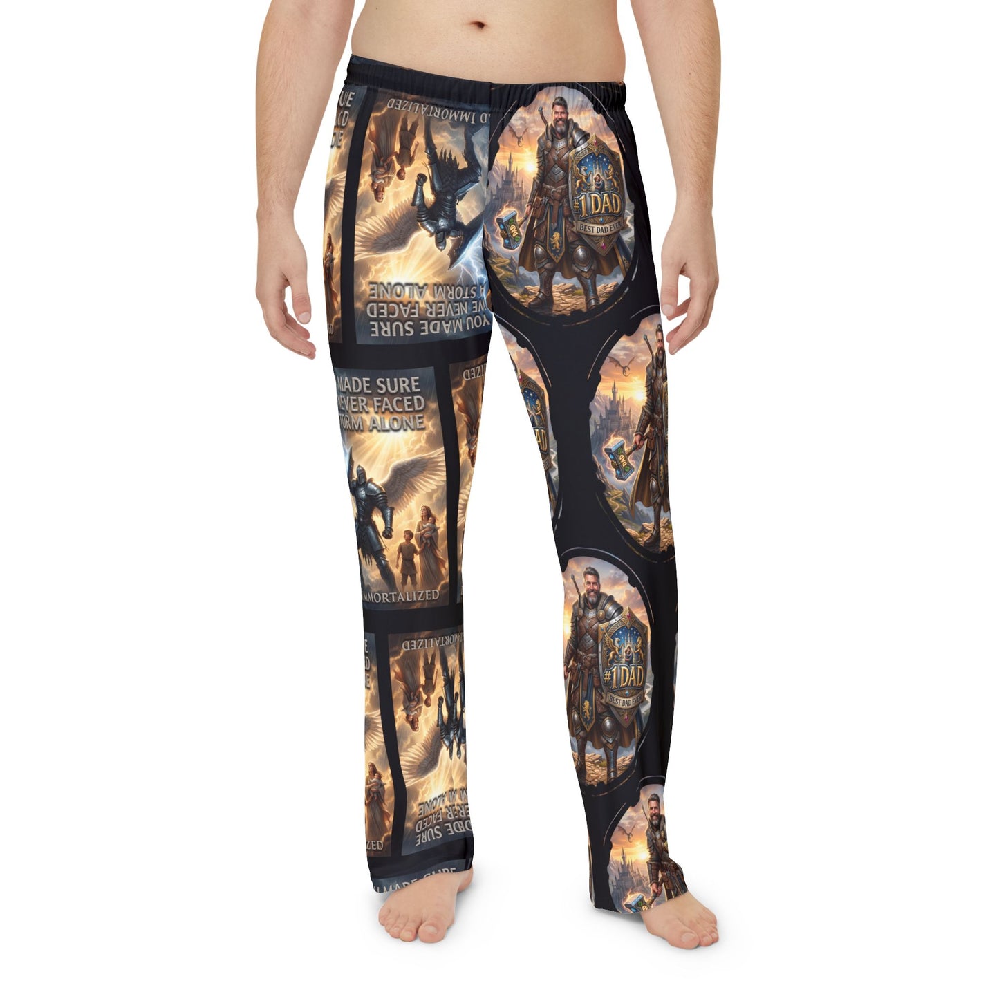 Epic #1 Dad All-Over Print Men's Pajama Pants — Norse Warrior Sleep Lounge Pants