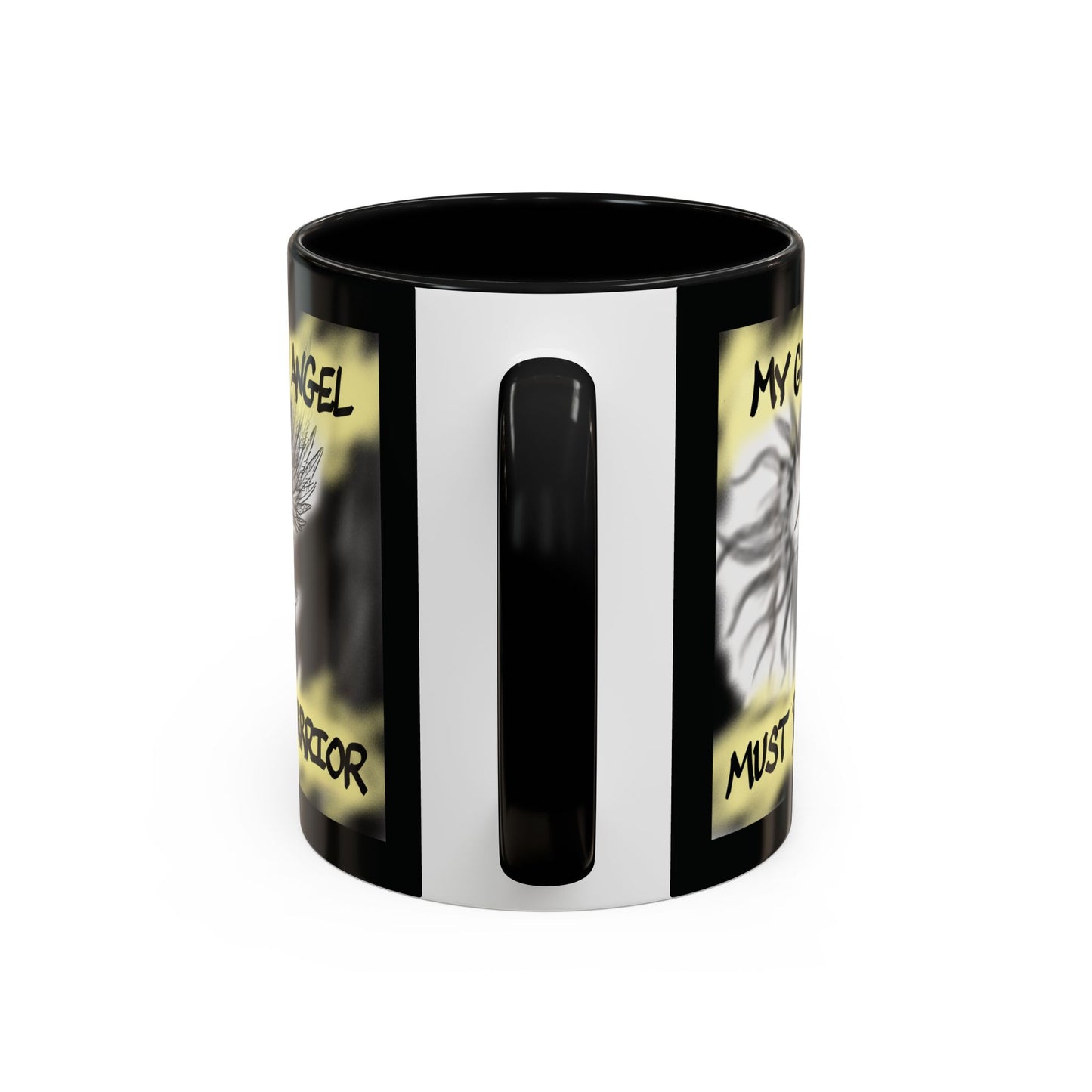 Guardian Angel Warrior Coffee Mug, Spiritual Gift, Protector Mug, Angel Decor, Cosy Homeware, Inspirational Quote
