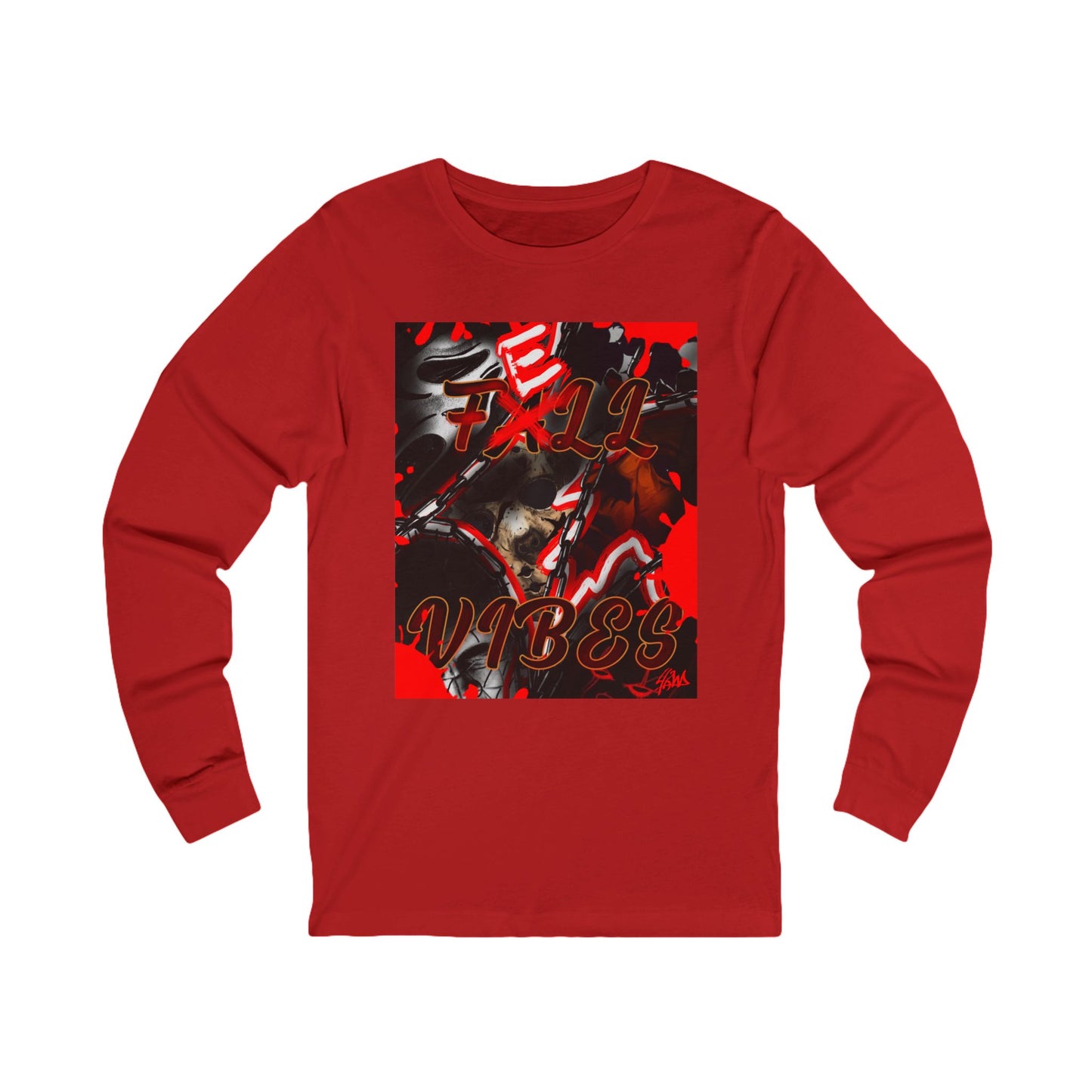 Fall Vibes Long Sleeve Tee, Unisex Black Tee, Casual Wear, Gift for Him/Her, Stylish Streetwear, Fall Fashion