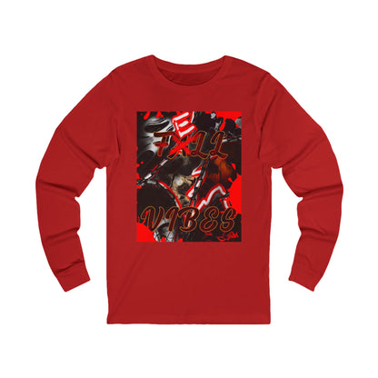 Fall Vibes Long Sleeve Tee, Unisex Black Tee, Casual Wear, Gift for Him/Her, Stylish Streetwear, Fall Fashion