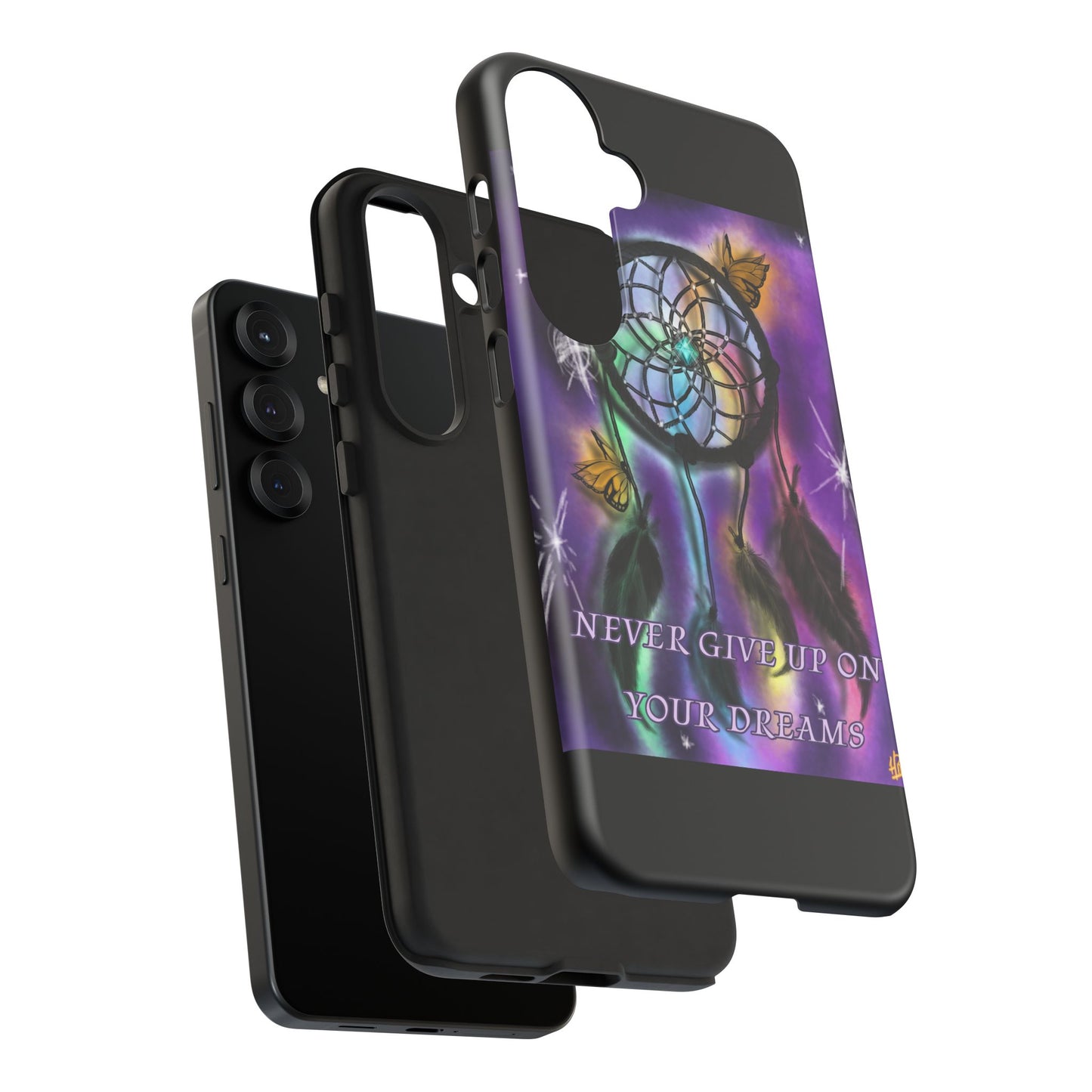 Dream Catcher Phone Case - Never Give Up On Your Dreams, Boho Chic, Gift for Her, Inspirational Decor, Unique Phone Accessory
