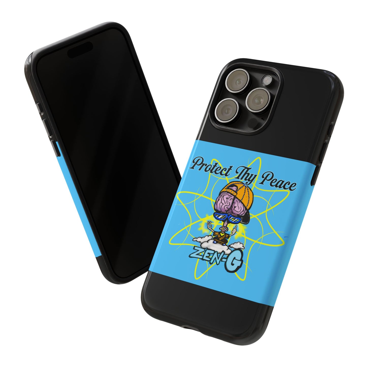 Protect Thy Peace Phone Case, Zen G Tough Case for Stress Relief, Unique Phone Accessory, Holiday Gift, Vibrant Design