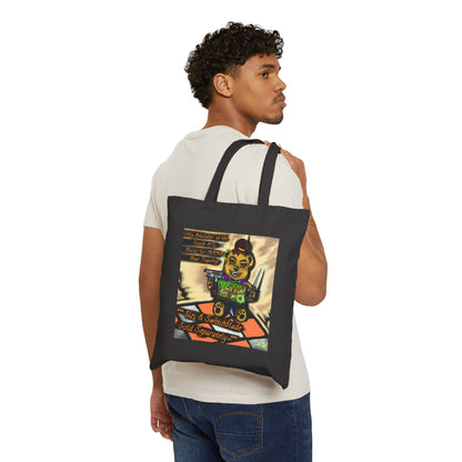 Fun Cotton Canvas Tote Bag - Great for Shopping, Be-You-tiful Encouragement, Daily Errands, Eco-friendly Gift, #GETOUTMYBAG