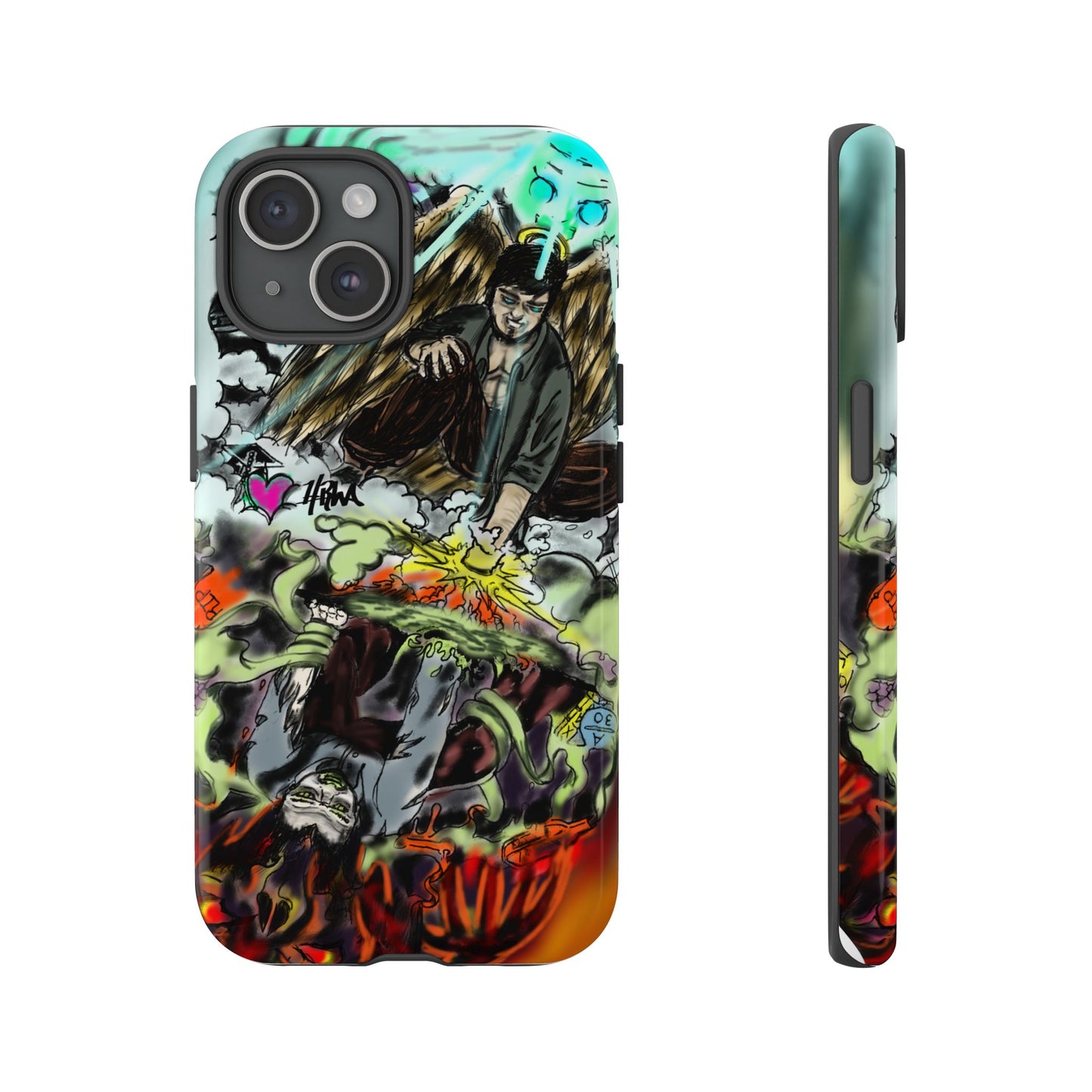 Tough Cases Phone Case, Edgy Art Phone Cover, Unique Gift for Him, Phone Accessories, Halloween Decor