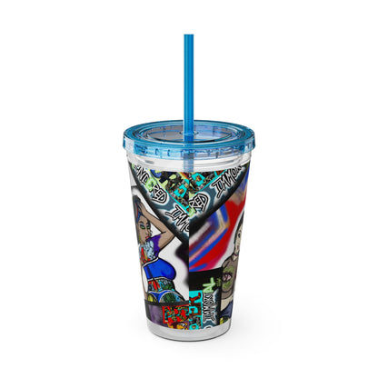 Sunsplash Tumbler with Straw, 16oz