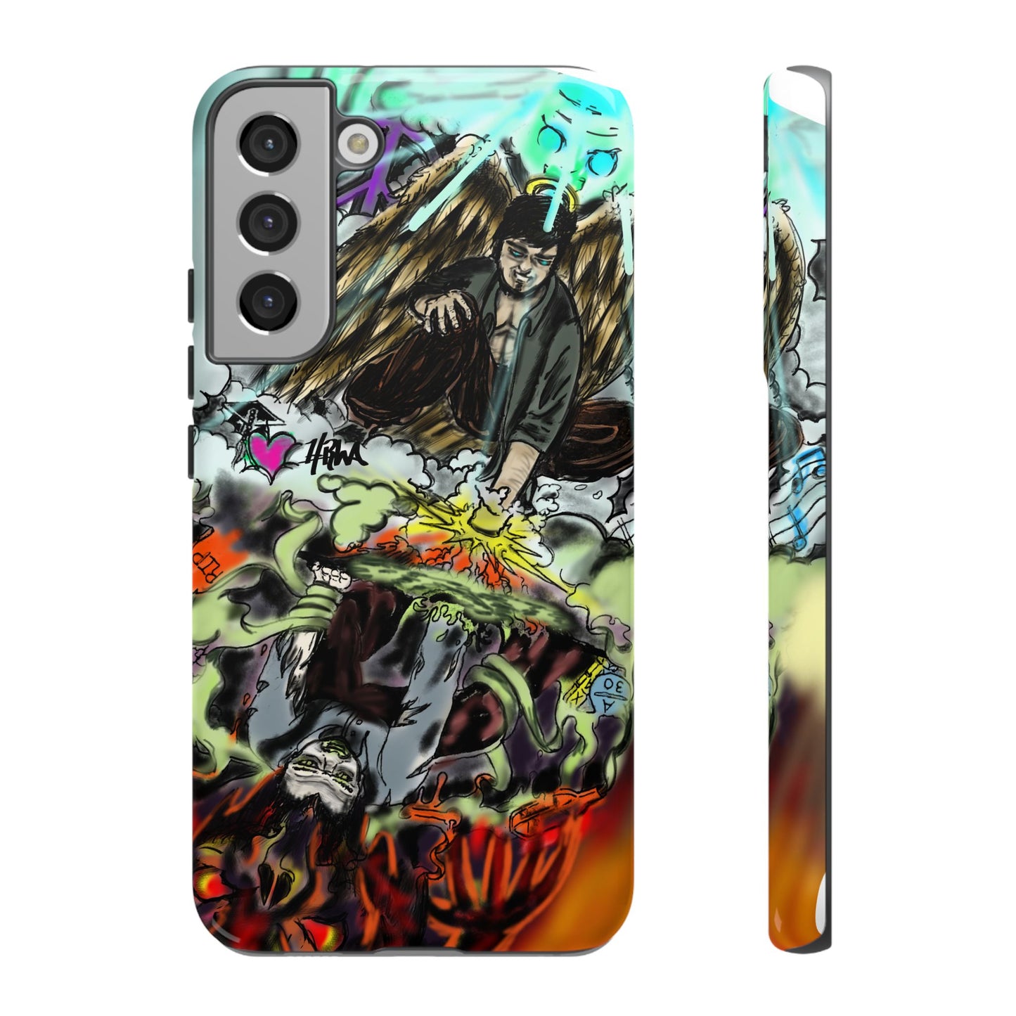 Tough Cases Phone Case, Edgy Art Phone Cover, Unique Gift for Him, Phone Accessories, Halloween Decor