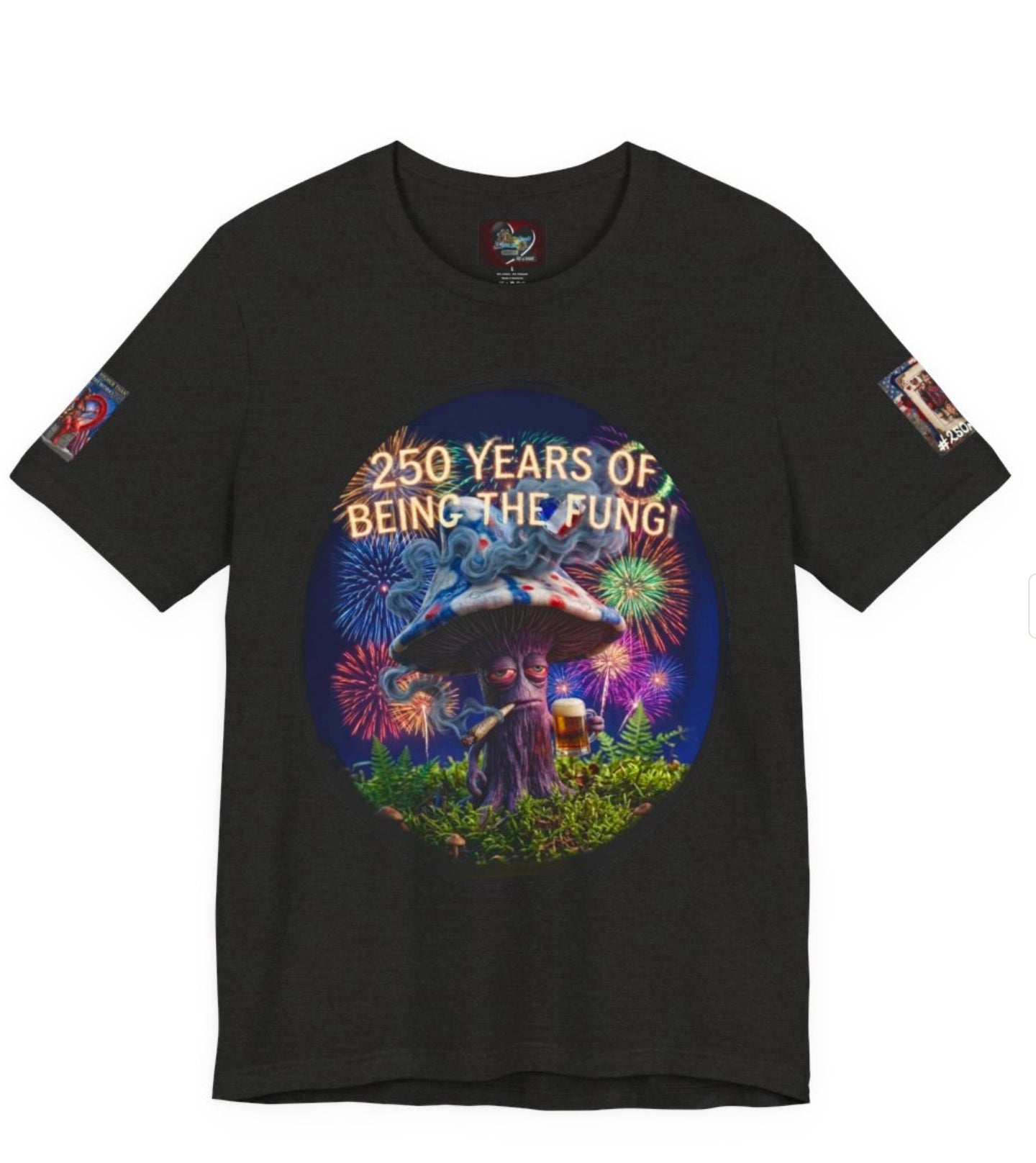Mushroom Celebration Tee — “250 Years of Being the Fungi!” Fantasy Fungi Graphic Shirt