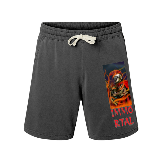 Fleece Sweat Shorts with 'Immortal' Graphic, Unisex Comfortable Athletic Wear, Casual Summer Outfit, Gift for Gamers